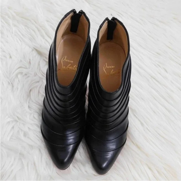 Christian Louboutin Orniron 100 Seta Calfskin Ankle Booties - Picture 8 of 11